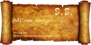 Dénes Dorisz névjegykártya